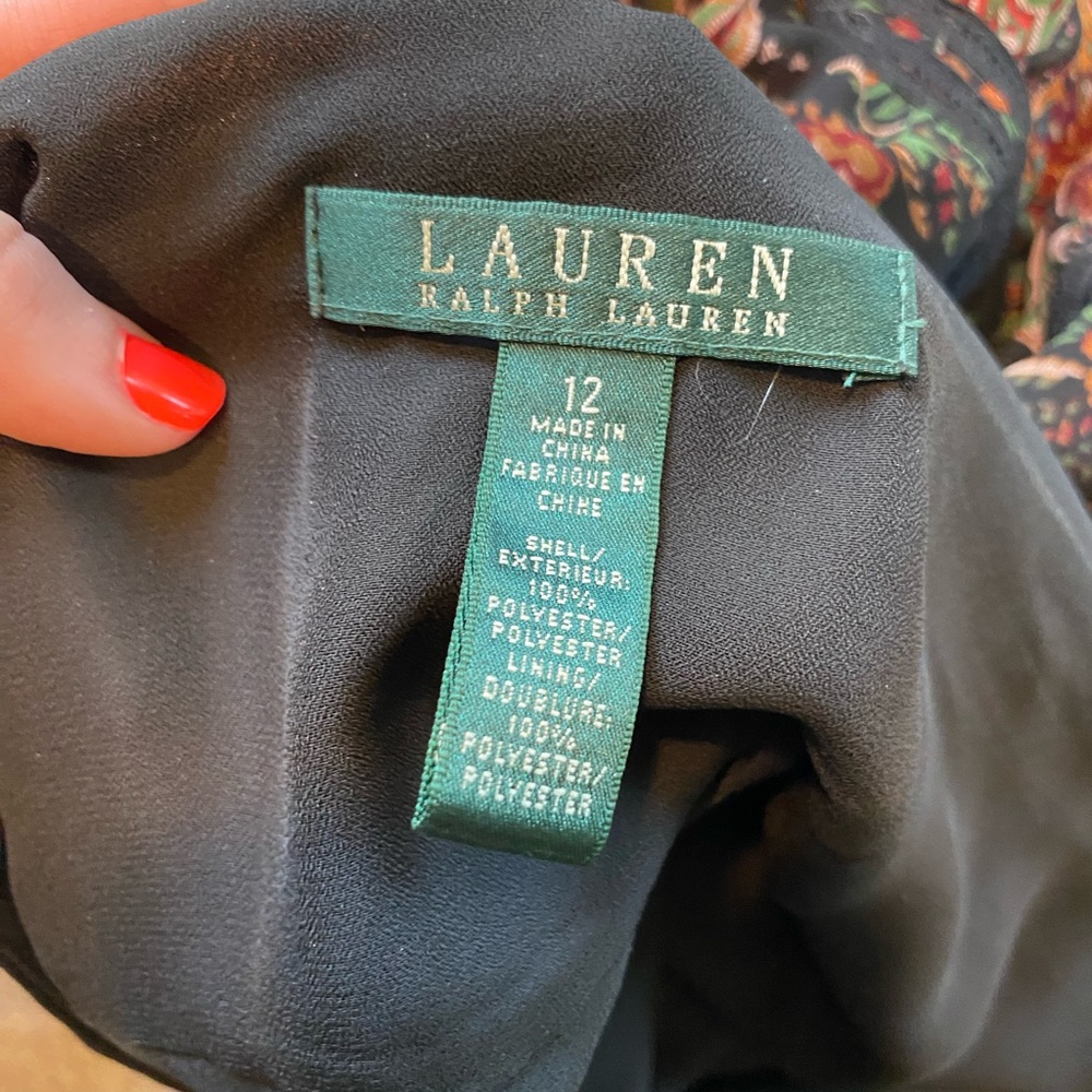 Ralph Lauren | Black Paisley Skirt - Picture 5 of 5